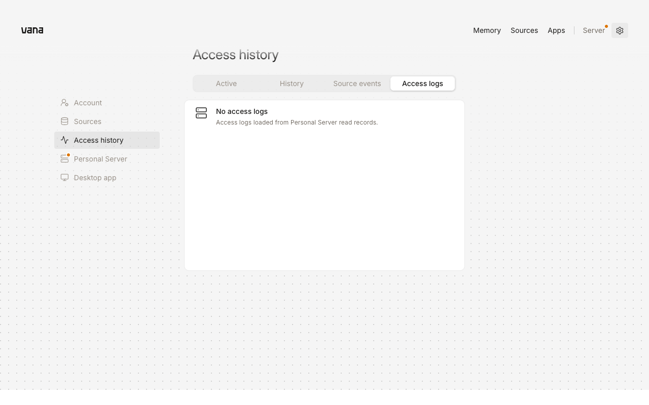Access logs: Empty