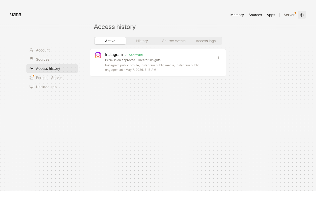 Active permissions: Mock