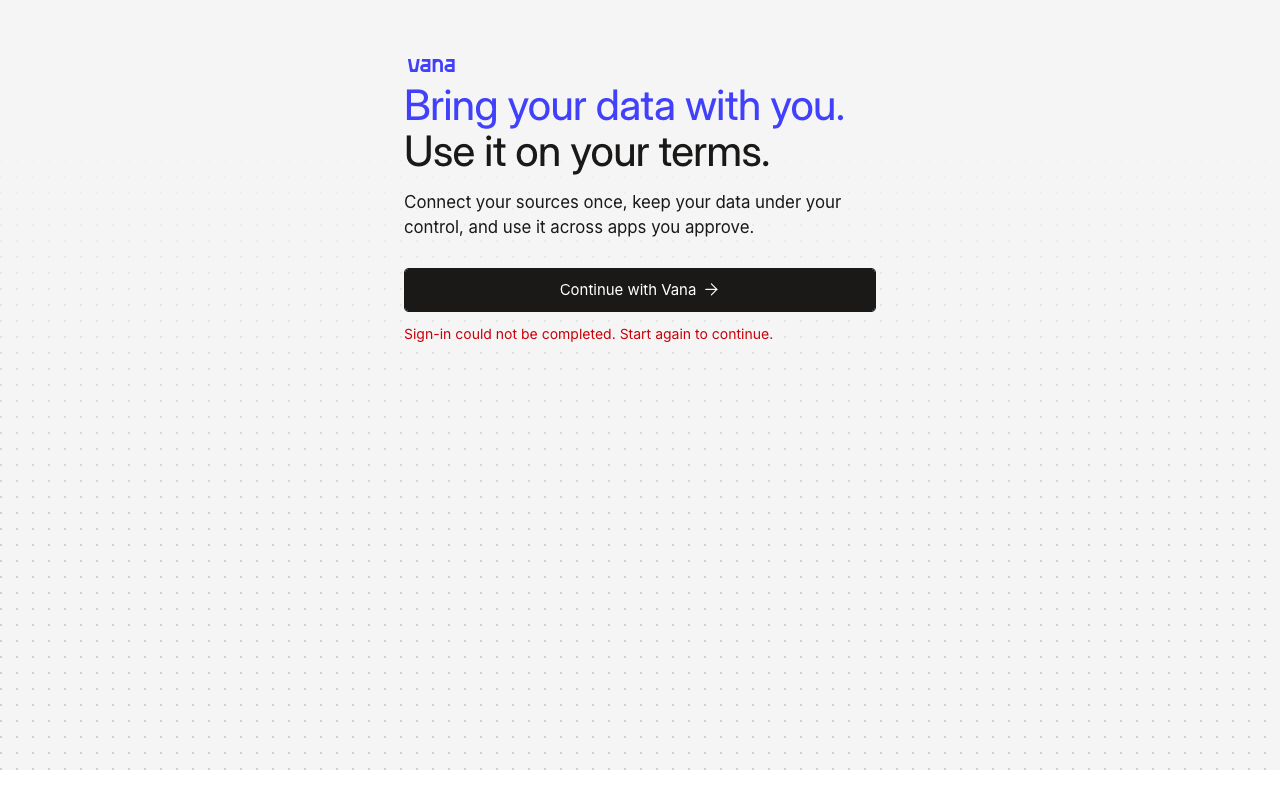 Unknown error